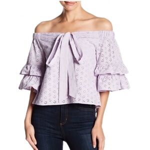 Romeo And Juliet Purple Off The Shoulders Top Size Small